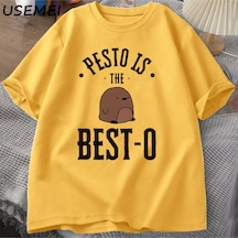 Flood Of Style Petso En Iyi Tişörtleri Erkekler Rahat Pamuk Kısa Kollu Tee Unisex Baskı T-shirt Sokak Sarı