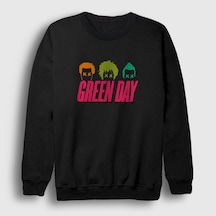 Presmono Unisex Band Green Day Sweatshirt Siyah