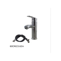 Chuangyinshop 1pc Paslanmaz Çelik Tek Delikli Chrome Kaplama Seramik Vanalı Banyo Bataryası 23 Ve 62 Inch Diğer