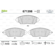 VALEO 671398 Ön Balata Chevrolet Aveo Sedan 1.2-1.4-1.6-1.3D 11 Aveo Hb 1.2-1.2 Lpg-1.4-1.6-1.3 11 14 Jant