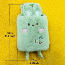 Elmpaly Yeşil Ayakcık 33.81 Onz Pvc Astarlı Isıtmalı Su Isıtıcı Sevimli Çıkarılabilir Ayıcık Design Antrasit