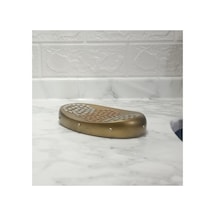 Buççin Online Mağaza Sabunluk Altın Mozaik Model Poliresin 12x9x4cm Banyo Seti Reçine Altın Çok Renkli