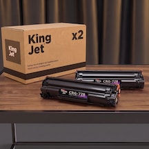 Kingjet Canon Uyumlu  Crg-728 Standart Kapasiteli 2'li Paket Çipli Uyumlu  Toner Mf-4880dw