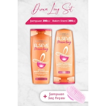 Elseve Dream Long Onarıcı Şampuan 390 Ml, Bakım Kremi 390 Ml Ve Şampuan Fırçası