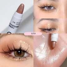 Beyaz Eyeliner Parlak Glitter Göz Farı Sopa Eyeliner Kalem 13 Renk Mat Mavi Mor M07 Pearl Gold-1.8g 01