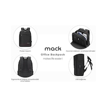 Mack Mcc-006 15.6" Office Usb Girişli Notebook Sırt Çantası Siyah