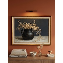 Predekor Gold Varaklı Çerçeveli Dekoratif Lüx Büyük Boy Tablo 80x60 Lüks Yağlı Boya Görünümlü Dokulu Baskı Fine Art Natürmort Sanat Eseri 70x50 Cm Salon Oturma Odası Duvar Dekorasyonu Tablosu