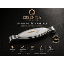 128 Mm Başak Desenli Premium Mobilya Kulpu Gümüş Porselen Dolap Ve Çekmece Kulbu Çoklu Renk