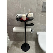 Lisa Plus Banyo Organizeri,tuvalet Kağıtlık, Havluluk Siyah Siyah