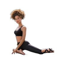 Yeni Inci T113 Siyah (Yoga-Fıtness-Pilates-Koşu) Sporcu Taytı Tek