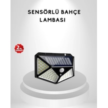Hubrendy Kargo 100 Led Güneş Enerjili Bahçe Lambası Pır Sensörlü, Ip65 Su Geçirmez Dış Mekan Aydın