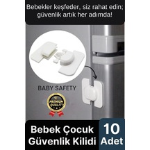 Özel Üretim Buzdolabı Çekmece Dolap Pencere Sabitleyici 10 Adet Çocuk Bebek Koruyucu Güvenlik Kilidi Çok Renkli