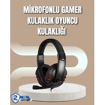 Mikrofonlu Oyun Kulaklığı Mavi Işıklı, Uzun Süre Konforlu Kullanım Najmaddin Mikrofonlu Oyun Kulaklığı Mavi Işıklı, Uzun Süre Konforlu Kullanım Najmaddin