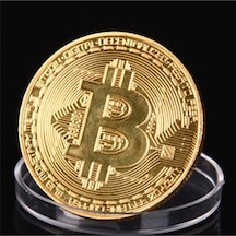 Bitcoin Madeni Hatıra Parası 1 Adet Kutulu Altın Renk Hobi Koleksiyon