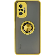 Redmi Note 10 Pro Kılıf Montreal Yüzüklü Silikon Kapak - Sarı Bzsxx00 1