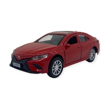 Çek Bırak Kapıları Açılar Sesli Işıklı Metal Araba - 12 Cm - Kırmızı
