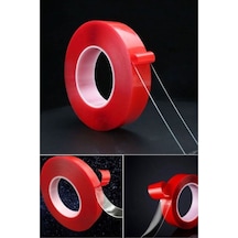 Çift Taraflı Şeffaf Silikon Bant 10mm X 5mt 2 Adet