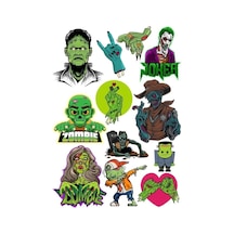 Zombi Sticker Set-5 13 Parça Telefon, Tablet, Defter, Laptop Sticker