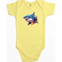 Zepplin Giyim Color Shark Sarı Bebek Body Zıbın