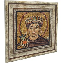 I. Justinianus Büyük Jüstinyen Baskılı Taş Tablo 25x25