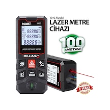 Yüksek Hassasiyet 100 Metre Lazer Metre Ölçer Lcd Dijital Ekran Su Terazili Lazermetre Lazerli