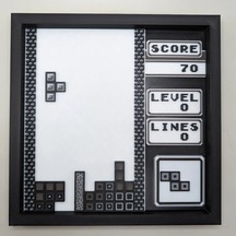Tetris Level 0 3d Baskı Tablo Çerceve