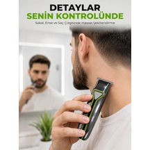 Astraltech Profesyonel Erkek Tıraş Makinesi 3 Taraklı T Tipi Bıçaklı Usb Şarjlı Saç Sakal