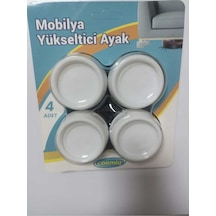 Beyaz Mobilya Yükseltme Ayağı Beyaz