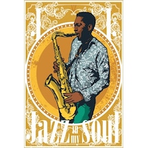 Jazz Soul Retro Vintage Ahşap Poster