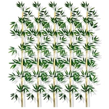 Yeni Yapay Yapraklı Dekoratif Bambu Çubuk 180 Cm 5 Adet Yapay Bambu