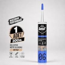 Selsil Beyaz Nötr Dış Cephe Silikonu 300 Ml Uv Dayanımlı Cam Pvc Beton Derz Dolgu Mastiği