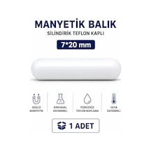 Manyetik Balık Silindirik Teflon Kaplı 7 20mm - 1 Adet
