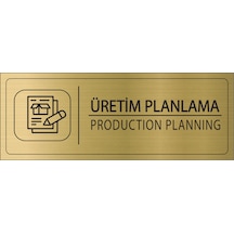 Mayeka Üretim Planlama İsimlik Altın Metal Kapı İsimliği Levhası Yönlendirme Tabelası