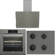 Arçelik AFC 361 G - OCD T 651 EG - ADE 606-2 G Buhar Destekli Cam Ankastre Set