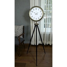 Eskitme Tripod Ayaklı Dekoratif Saat Çok Renkli