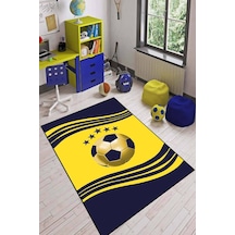 Sarı Lacivert Kaymaz Tabanlı 5 Yıldızlı Tarftar Halısı Vh056n11 Sarı - Lacivert