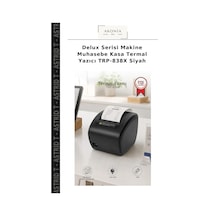 Delux Serisi Makine Muhasebe Kasa Termal Yazıcı Trp-838x Siyah
