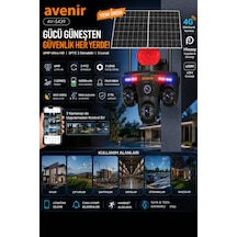 S439 3 Lens 3 Ptz 4g Solar Güvenlik Kamerası
