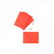 Renkli zarf (standart)  10 adet (Kırmızı)