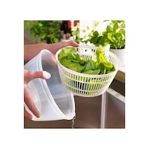 Quick Döndürmeli Salata Kurutma Aparatı Çap 23 Cm Pratik Sebze Kurutucu Yükseklik 16 Cm Beyaz 001326 - 867562371 Diğer