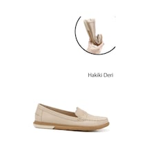 Gönderi(R) Gönderi R Bej Antik Rok Hakiki Deri Comfort Loafer Bej