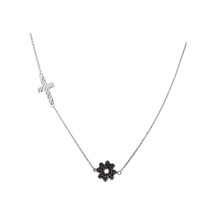 Kuyumcudukkani "haçlı Yonca"figürlü Kolye-37131-w-blk Beyaz
