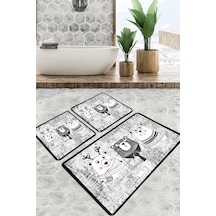 Three Bears Banyo Halısı Djt 3 Lü Set Çok Renkli