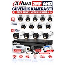 13'lü 2mp Ahd Full Color Renkli Gece Görüş Sesli Kamera Seti