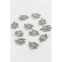 Zenviac456 Çifft Başlı Kartal Tesbih Aparatı 50 Gram Zenviac45678 Gümüş Rengi