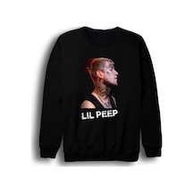 Lil Peep Baskılı Sweatshirt Siyah