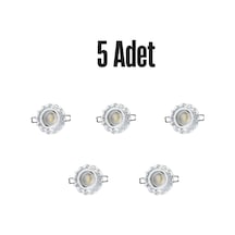 Ct-6595 Karanfil Cam Spot Ampülsüz Led Efekli 5 Adet - 3 W Led Çerçeveli Beyaz