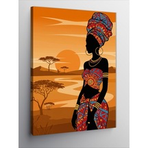Kanvas Tablo Afrika Kadın Figürü 50cmx70cm