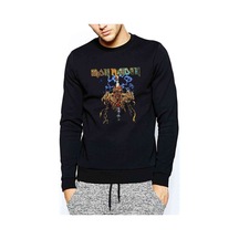 Maıden Eddıe Metal Rock Baskılı Siyah Erkek Örme Sweatshirt
