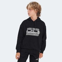 Slazenger LAYO Çocuk Kapüşonlu Siyah Sweatshirt
